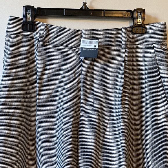 Club Monaco Microcheck Wide Leg Pants/Trousers - NWT - Picture 3 of 8
